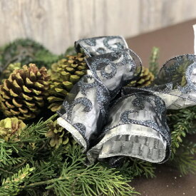 【ルナリボン】5シリーズ　太巾ワイヤーリボン　幅63mm x 9m巻