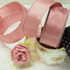 【ルナリボン】3209 ペタル 40mm x 9m巻 ローズ　 リボン