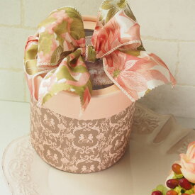 【ルナリボン】3423 アレグリア　ピンクポイン柄　ワイヤー入り　9M/巻