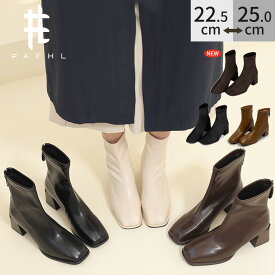 ＼秋を先取り★5,960円⇒2,580円／ブーツ レディース ショートブーツ チャンキーヒール レディース靴 ストレッチ 美脚 厚底 疲れない 安定感 歩きやすい 通勤 オフィス 秋 冬 暖かい 22.5cm-25.0cm