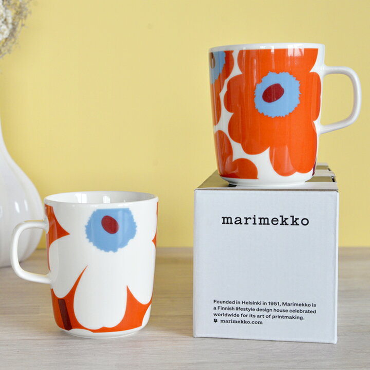 楽天市場 ボックス入り Marimekko マリメッコ マグカップ Unikko ウニッコ マグカップセット 250ml 2個入り トマトレッド ホワイト ブルー北欧雑貨 北欧 おしゃれ かわいい プレゼント 新築祝い 結婚祝い 北欧生地雑貨lune Deau楽天市場店