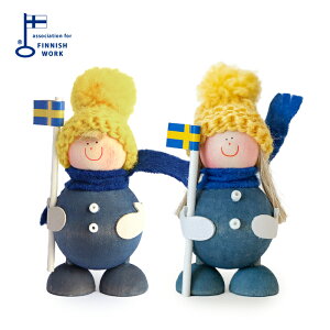 kؐIuWF Kewin PEB Sirkka Tonttu ggD Swedish Flag Boy and Girl XEF[f 1Pʂł̔̔