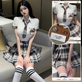 【即納】 SENMHS コスプレ セクシー セーラー服 半袖 制服 女子制服 高校生 學生 女子高生 エロ 可愛い コスプレ コスチューム ミニスカート セクシー フリーサイズ