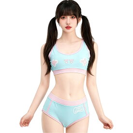 【即納】SENMHS ゲームコントローラープリント体操服 コスプレ セクシー水着風 上下セット レディース 可愛い チアガール風 学生服 アニメ風 撮影用 私服ランジェリー ワンサイズ