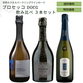 【ワインセット】プロセッコ 飲み比べセット イタリア 750ml 3本セット　ザルデット モリン / レ マンザーネ スプリンゴ ブラック / アダミ カルティッツェ