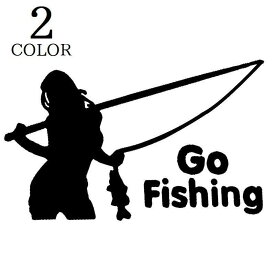 車用ステッカー ステッカー デカール カーステッカー フィッシング 釣り Fishing 女性 英字 車用シール シール カー用品 車用品 カッティン