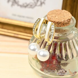 【メール便送料無料】ピアス レディース パール キラキラ ビジュ ゴールド 可愛い 揺れる プレゼント シルバー925 PI