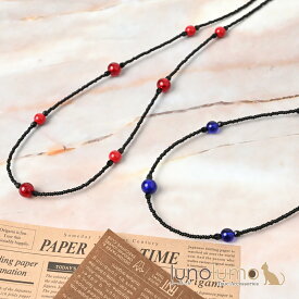 ベネチアングラスネックレス ベネチアンガラス イタリア製 赤 青 シンプル 上品 I