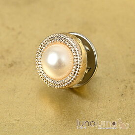 【メール便送料無料】ピンバッチ ラペルピン ピンブローチ タックピン パール ゴールド プレゼント BR