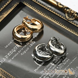 イヤリング レディース フープ メタル シルバー ゴールド シンプル カジュアル E