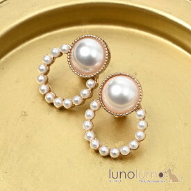 イヤリング レディース パール ゴールド メタル 上品 お洒落 可愛い プレゼント E