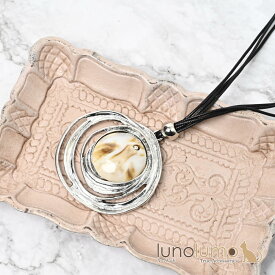 ネックレス ペンダント レディース メタル シルバー 樹脂 マーブル お洒落 プレゼント N