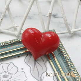ピンバッチ ラペルピン ピンブローチ タックピン ハート 赤 ぷっくり 樹脂 可愛い バレンタイン BR