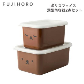 富士ホーロー ボリスフェイス 深型角容器 2点セット MFB-2DSM