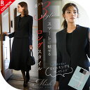 【43%OFF～】ブラックフォーマル 喪服 レディース スーツ ワンピース ロング丈 レギュラー丈 タイトシルエット 前開き 洗える 正礼装 大きいサイズ S/M/L/LL/3L 【8160202】