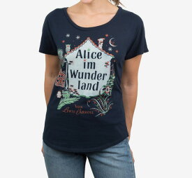 [Out of Print] Lewis Carroll / Alice im Wunderland Relaxed Fit Tee (Midnight Navy) (Womens)
