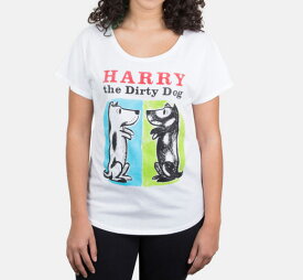 [Out of Print] Gene Zion / Harry the Dirty Dog Relaxed Fit Tee (White) (Womens)