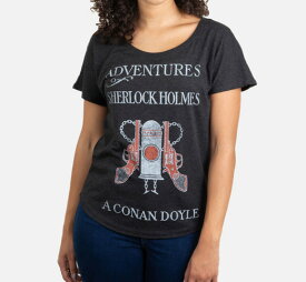 [Out of Print] Arthur Conan Doyle / The Adventures of Sherlock Holmes Relaxed Fit Tee (Vintage Black) (Womens)
