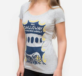 [Out of Print] Virginia Woolf / Mrs Dalloway Scoop Neck Tee (Heather Grey) (Womens)