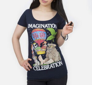 [Out of Print] Maurice Sendak / IMAGINATION CELEBRATION Scoop Neck Tee (Midnight Navy) (Womens)