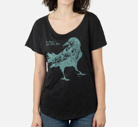[Out of Print] Edgar Allan Poe / The Raven Relaxed Fit Tee [Penguin Horror] (Vintage Black) (Womens)