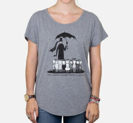 [Out of Print] Edward Gorey / The Gashlycrumb Tinies Relaxed Fit Tee (Heather Grey) (Womens)