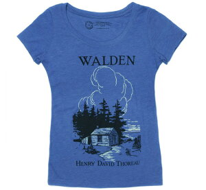 [Out of Print] Henry David Thoreau / Walden Scoop Tee (Vintage Royal) (Womens)