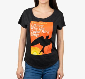[Out of Print] Maya Angelou / I Know Why the Caged Bird Sings Relaxed Fit Tee (Vintage Black) (Womens)