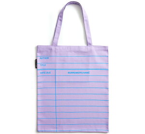 [Out of Print] Library Card Tote Bag (Lilac Purple) - �A�E�g �I�u �v�����g / ���C�u�����[ �J�[�h �g�[�g�o�b�O