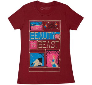 [Out of Print] Gabrielle-Suzanne Barbot de Villeneuve / The Beauty and the Beast (MinaLima) Womens Tee (Cardinal Red) - ���B���k�[���v�l / �����Ɩ�b T�V���c