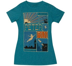 [Out of Print] J. M. Barrie / Peter Pan (MinaLima) Womens Tee (Teal) - ジェームス・マシュー・ バリー / ピーター・パン Tシャツ