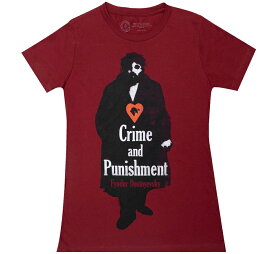 [Out of Print] Fyodor Dostoyevsky / Crime and Punishment Womens Tee (Cardinal Red) - フョードル・ドストエフスキー / 罪と罰 Tシャツ