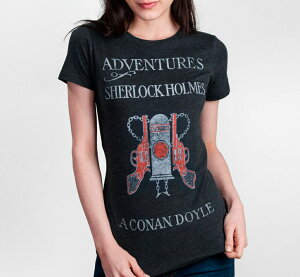 [Out of Print] Arthur Conan Doyle / The Adventures of Sherlock Holmes Tee (Charcoal) (Womens)