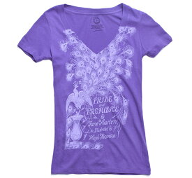 [Out of Print] Jane Austen / Pride and Prejudice V-Neck Tee (Purple) (Womens) - 高慢と偏見 Tシャツ