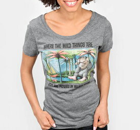 [Out of Print] Maurice Sendak / WHERE THE WILD THINGS ARE Scoop Neck Tee (Heather Grey) (Womens)