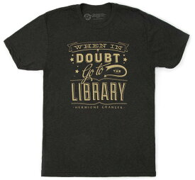 [Out of Print] Hermione Granger / When in doubt, go to the library Tee (Black) - ハーマイオニー・グレンジャー (ハリー・ポッター) Tシャツ