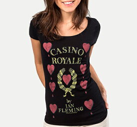 [Out of Print] Ian Fleming / Casino Royale Scoop Neck Tee (Black) (Womens)