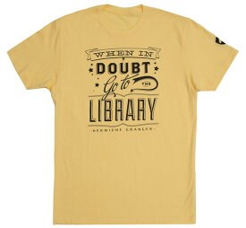 [Out of Print] Hermione Granger / When in doubt, go to the library Tee (Hufflepuff Yellow) - ハーマイオニー・グレンジャー (ハリー・ポッター) 限定版 Tシャツ