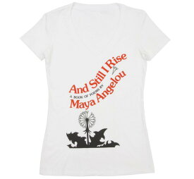 [Out of Print] Maya Angelou / And Still I Rise V-Neck Tee (White) (Womens)