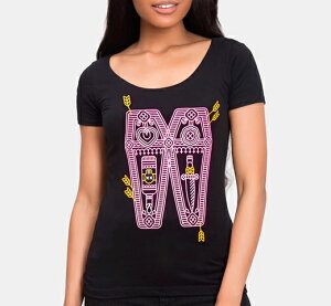 [Out of Print] William Shakespeare / Romeo and Juliet Scoop Neck Tee (Black) (Womens)