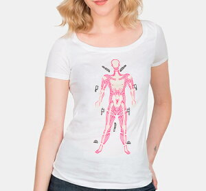 [Out of Print] William Shakespeare / The Merchant of Venice Scoop Neck Tee (White) (Womens)