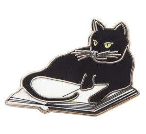 [Out of Print] Bookstores. Cats. Life is Sweet. Enamel Pin