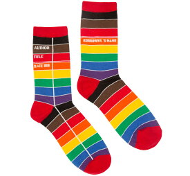 [Out of Print] Library Card Socks (Rainbow) - Pride Collection