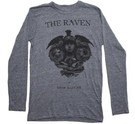 [Out of Print] Edgar Allan Poe / The Raven Long Sleeved Tee (Grey) - エドガー・アラン・ポー Tシャツ