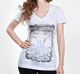 [Out of Print] Virginia Woolf / To the Lighthouse V-Neck Tee (Oatmeal) (Womens)