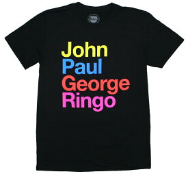 The Beatles / John Paul George Ringo Tee (Black) - ザ・ビートルズ Tシャツ