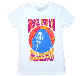 Janis Joplin / Swirl Tee (White) (Womens) - ジャニス・ジョプリン Tシャツ
