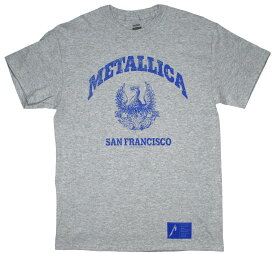 Metallica / College Crest Tee (Heather Grey) - メタリカ Tシャツ
