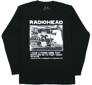 Radiohead / Ice Caps Melting Long Sleeve Tee (Black) - ���f�B�I�w�b�h T�V���c