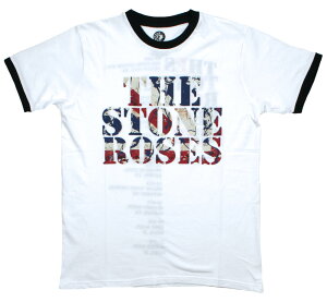 The Stone Roses / Tour 2013 Ringer Tee 2 (White/Black) - �U�E�X�g�[���E���[�[�Y T�V���c